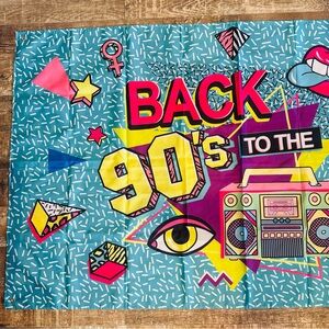 Retro 90's Party Backdrop